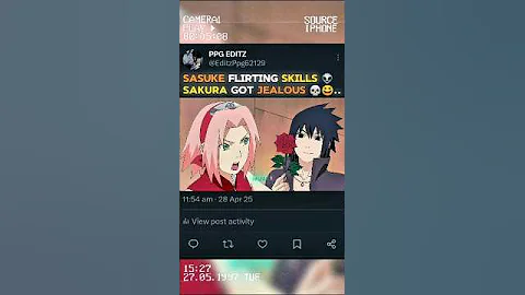 SASUKE FLIRTING SKILLS 😂👽SAKURA GOT JEALOUS 😅☠️#naruto #anime #sasuke #sakura
