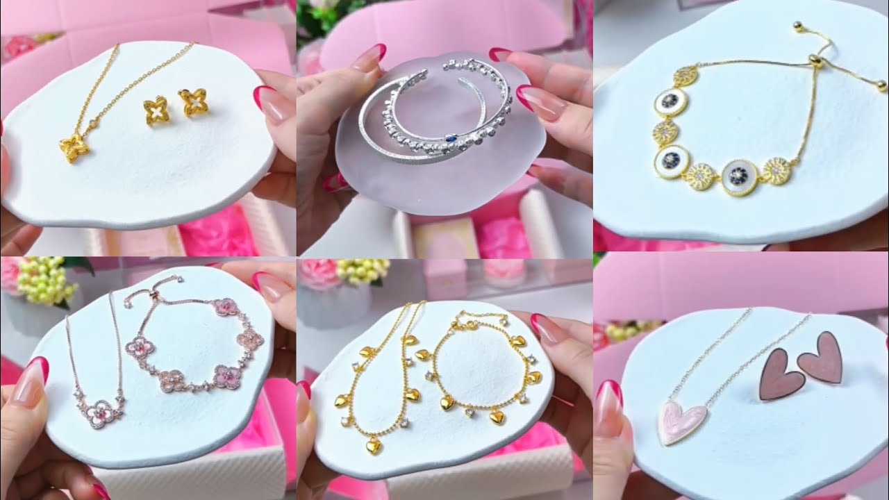Asthetic Jewels Packing Order| Satisfying ASMR| Bracelet• Earring• Ring• Free Gifts🌼