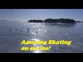 Drone - Nordic skating on Sea Ice in Finland