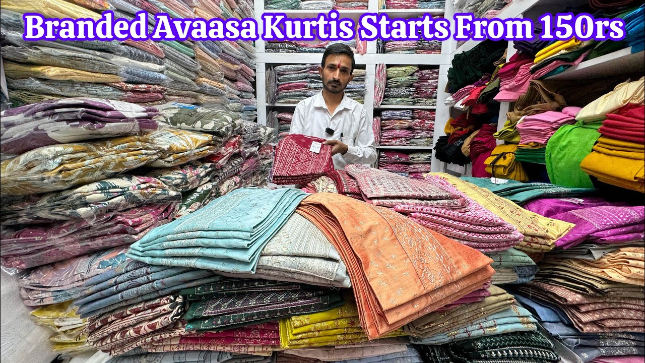 Chickpet Bangalore Wholesale Avaasa Branded Kurtis, Kurti Sets & Leggings ! Single Piece Courier Avl
