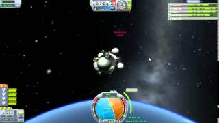 Trying in vain to push my station into a higher orbit.