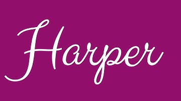 Learn how to Sign the Name Harper Stylishly in Cursive Writing