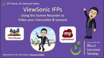 ViewSonic IFPs - Using the Screen Recorder to Video your Instruction & Lessons