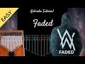 Faded - Alan Walker  | Kalimba Tutorial (Easy)