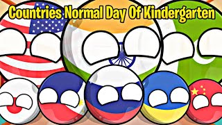 Countries Normal Day Of Kindergarten😂[Funny And Interesting]😂😂#countryballs #worldprovinces Resimi