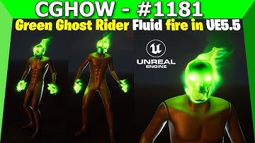 Green Ghost Rider Fluid Fire in UE5.3 Niagara  👉 Trailer