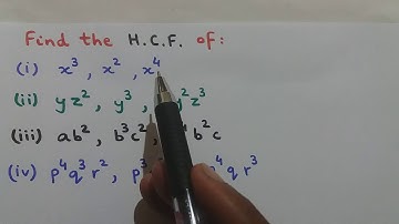 Video 61: Finding HCF of Algebraic Expressions