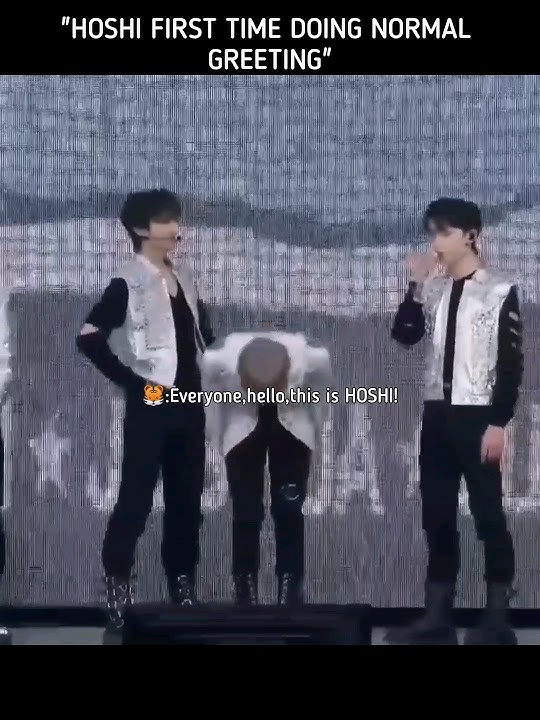 Hoshi first time greeting normally😅& woozi knows the reality #seventeen#hoshi#vernon#jun#soonyoung