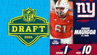 2026 NFL DRAFT RD 1 PK 10 Francis Mauigoa To The New York Giants