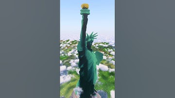 Largest Statue of Liberty 🗽 in Minecraft || #minecraftbuilding
