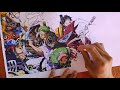 ONE PIECE | Strawhat Pirates Wano Kuni | Drawing Timelapse | Fivience Arts