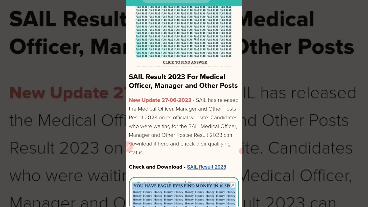 SAIL Result 2023 to be Out. Direct Link to Check SAIL Medical Officer, Manager and Other Posts