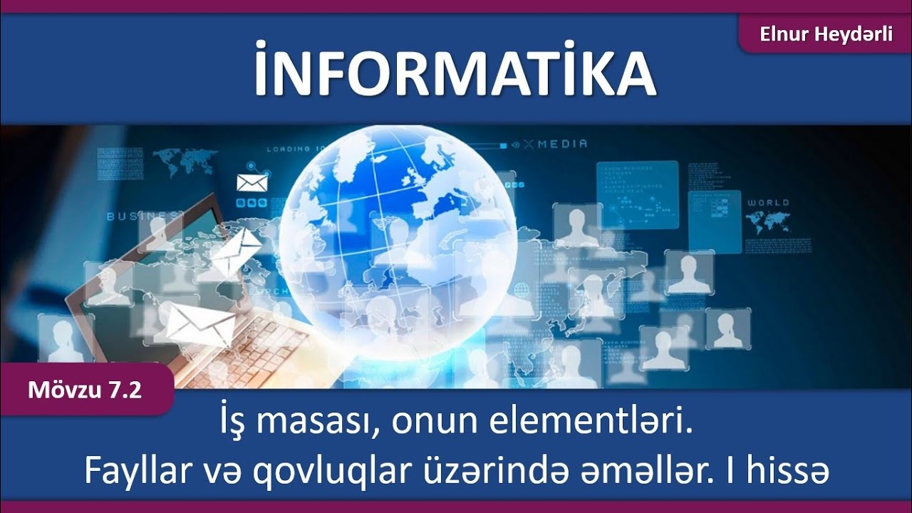 İş masası, onun elementləri. Fayllar və qovluqlar üzərində əməllər. I hissə
