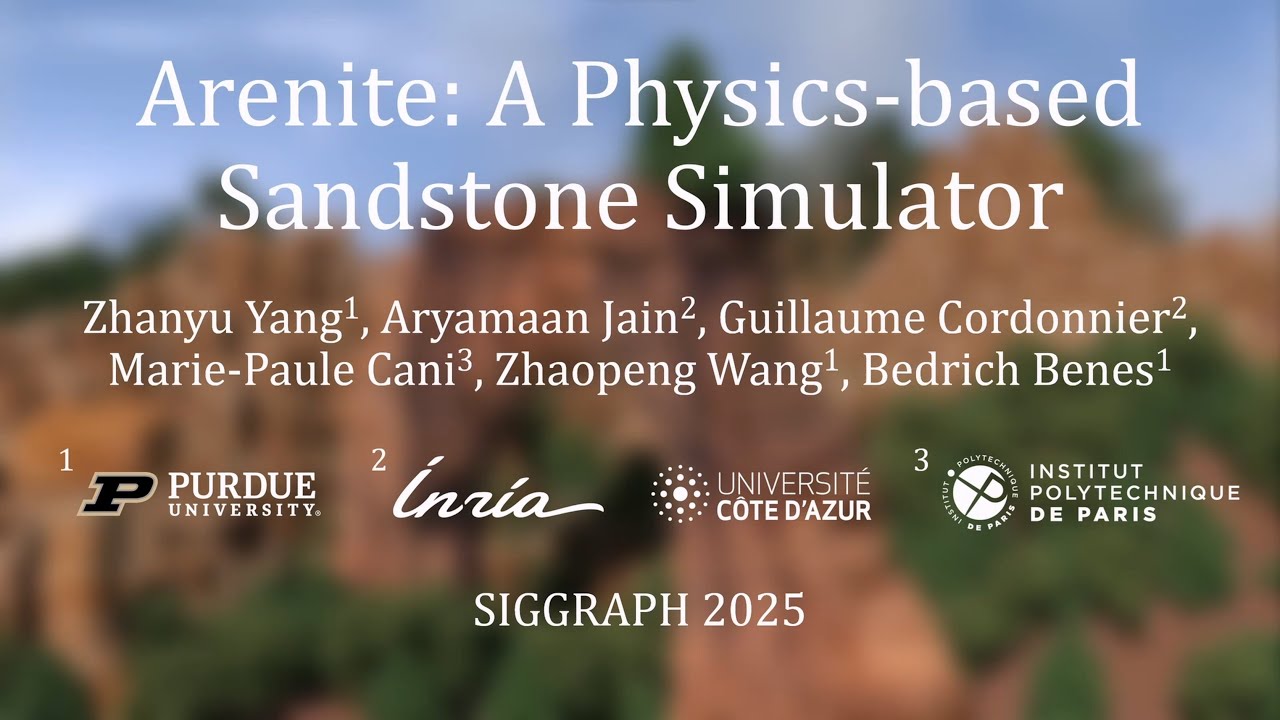 [SIGGRAPH 2025] Arenite: A Physics-based Sandstone Simulator