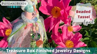 Pastel Rose Beaded Tassel | @Potomacbeadco Best Bead Box Spun Sugar Serenade Finished Project