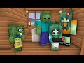 Monster School : HAPPY Zombie Girl & SAD Zombie Boy | Minecraft Animation