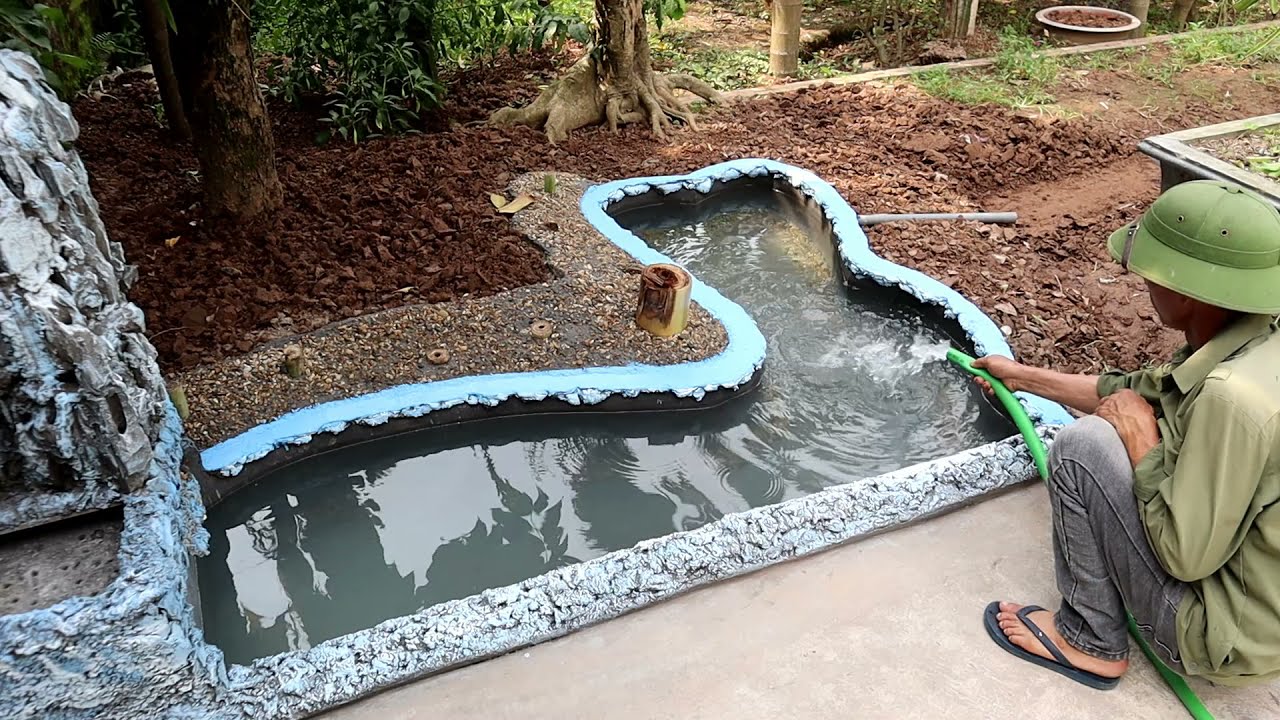 How To Make An Aquarium From Cement And Bricks //  Aquarium Creative Ideas