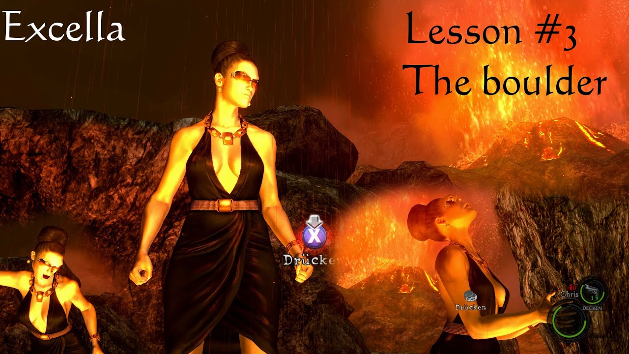 Resident Evil 5 Gold PC - #3 Excella Midnight VS The Boulder