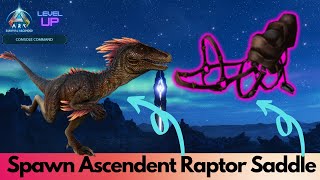 Ascendant and primitive Raptor Saddle Spawn Command | Ark Survival Ascended