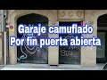 PUERTA GARAJE CAMUFLADA ABIERTA !! CON COLUMNA de IMITACIÓN