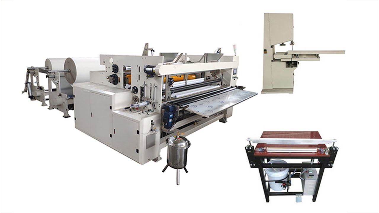 Low price semi automatic toilet paper kitchen towel paper making machine production line