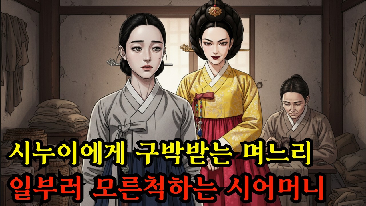 시누이에게 구박받는 며느리, 일부러 모른척한 지혜로운 시어머니ㅣ야담 옛날이야기 오디오북 수면동화 전설 민담