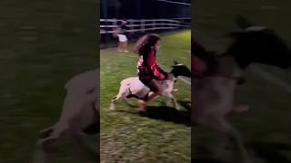 Girl Riding Sheep