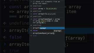 Just do this to verify all elements in array are equal #shorts #javascript #angular #reactjs #vuejs