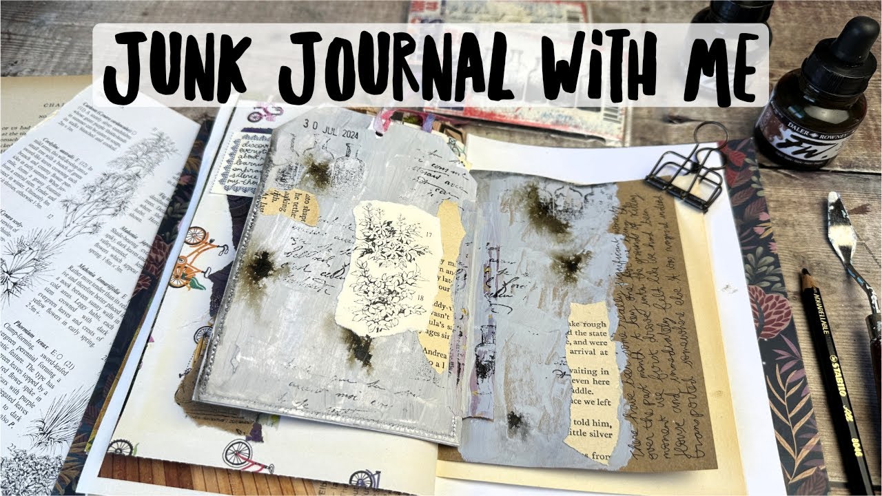 Junk Journal With Me | Grungy Look - YouTube