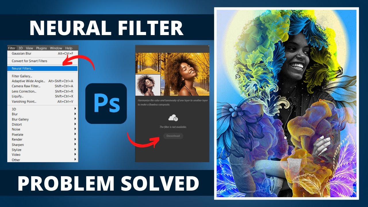 Photoshop 2022 Neural Filters Not Working | Photoshop Neural Filters Not Download | Problem Solved
