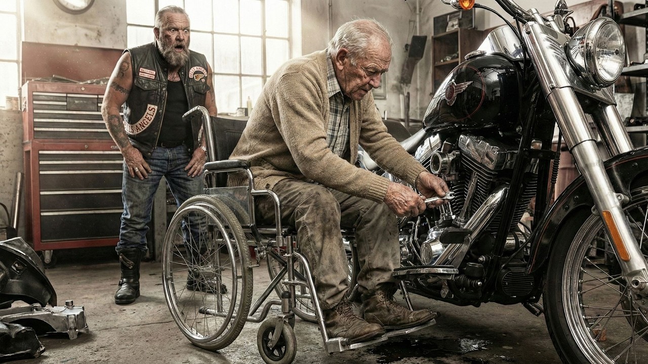 Senki sem tudta megjavítani a Hell’s Angels motorját — míg egy idős férfi mindenkit meglepett...