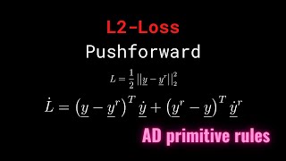 L2 Loss (Least Squares) - Pushforward/Jvp rule
