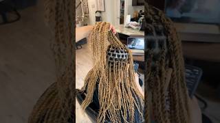 Blonde mini twist using hair from icon hair #minitwist #humanhair