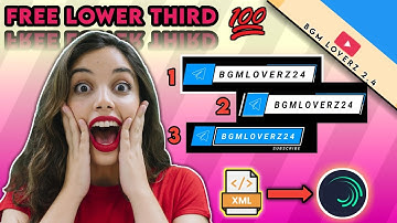 Free lower thirds💥 - XML link available📌