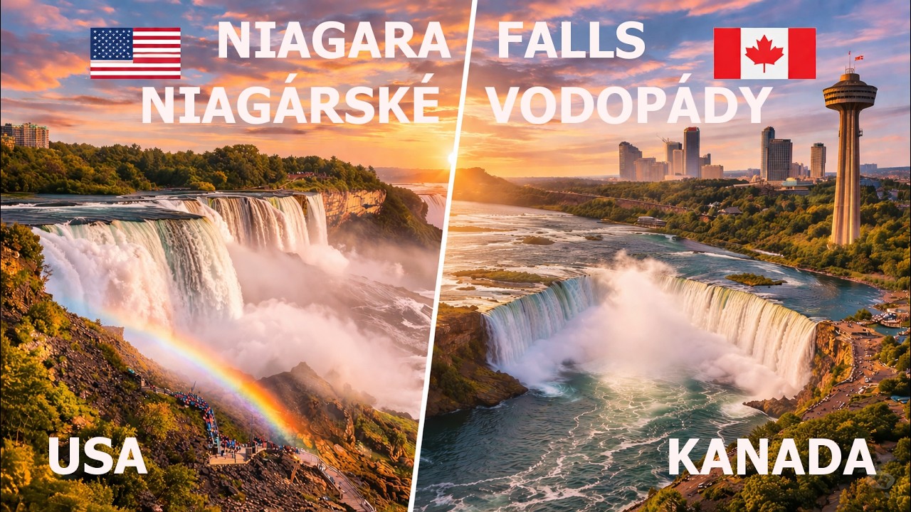 USA 🇺🇸 Niagarské vodopády zblízka 💧 | Plavba pod vodopády, Goat Island a Skylon Tower + naše tipy
