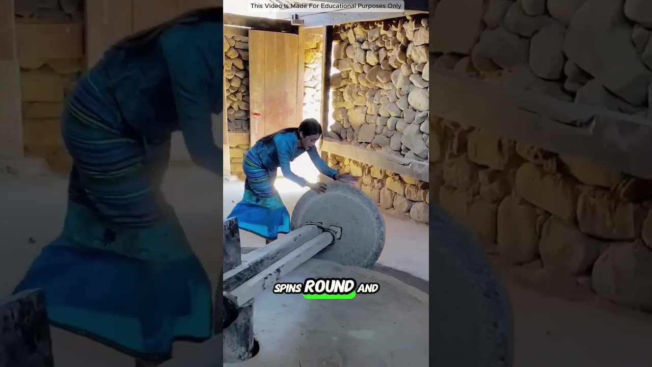 Гениальный трюк с водяной мельницей от китайской девушки 🤯 