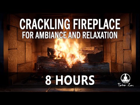 Cozy Crackling Fireplace (8 Hours) | Relaxing Fire Sounds for Ambience, Mood, & Sleep