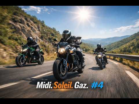 Balade moto dans les Cévennes: Kawasaki, Zontes et Yamaha. Virée entre amis en plein hiver ! 4/5