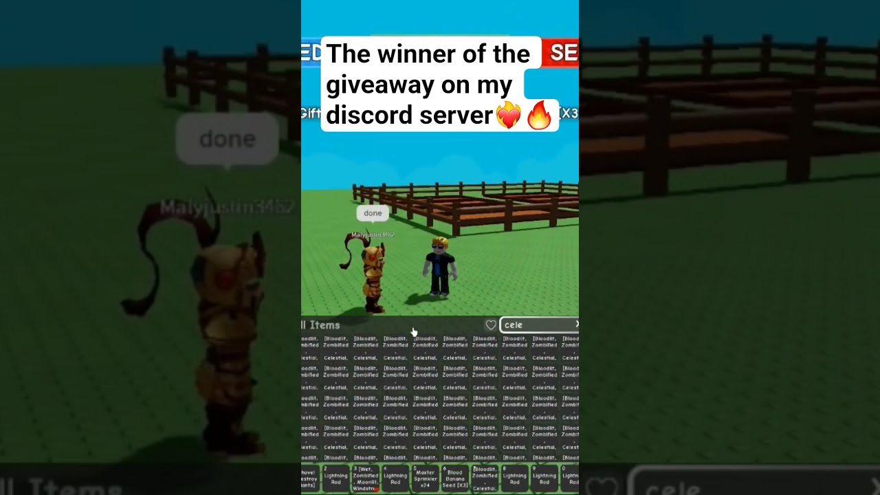 The Winner Of Giveaway Growagarden Roblox