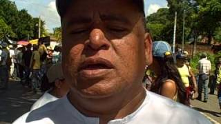 Manifestación contra la represa El Chaparral