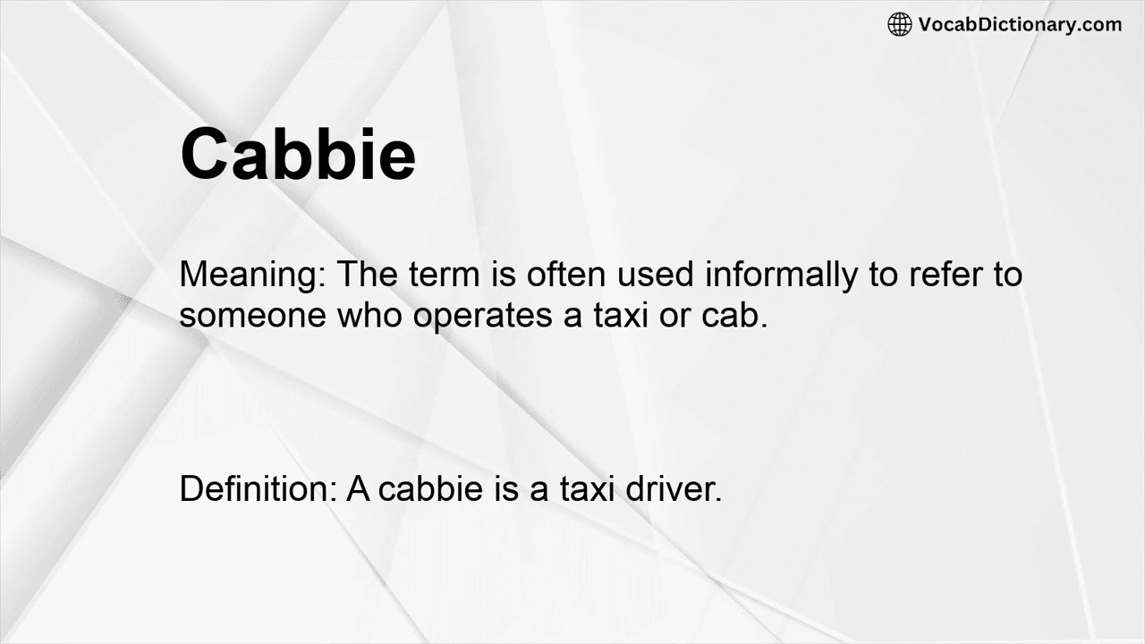 Cabbie Meaning