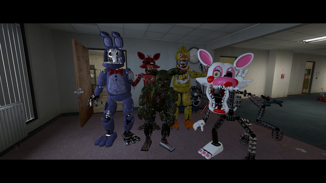 FNAF  the animatronics Found me on Office buidng