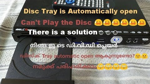 How to repair disk tray automatically open problem of DVD player(language Malayalam)