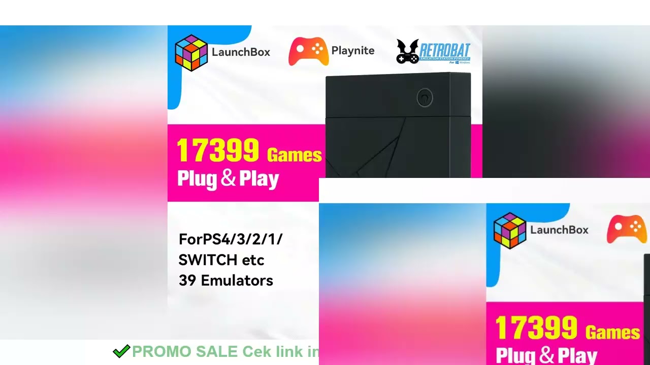 Retro Gaming HDD Retrobat?Playnite?Launchbox OS for PS4/PS3/PS2/PS1/SWITCH/N64/DC/WIIU 39 Emulators