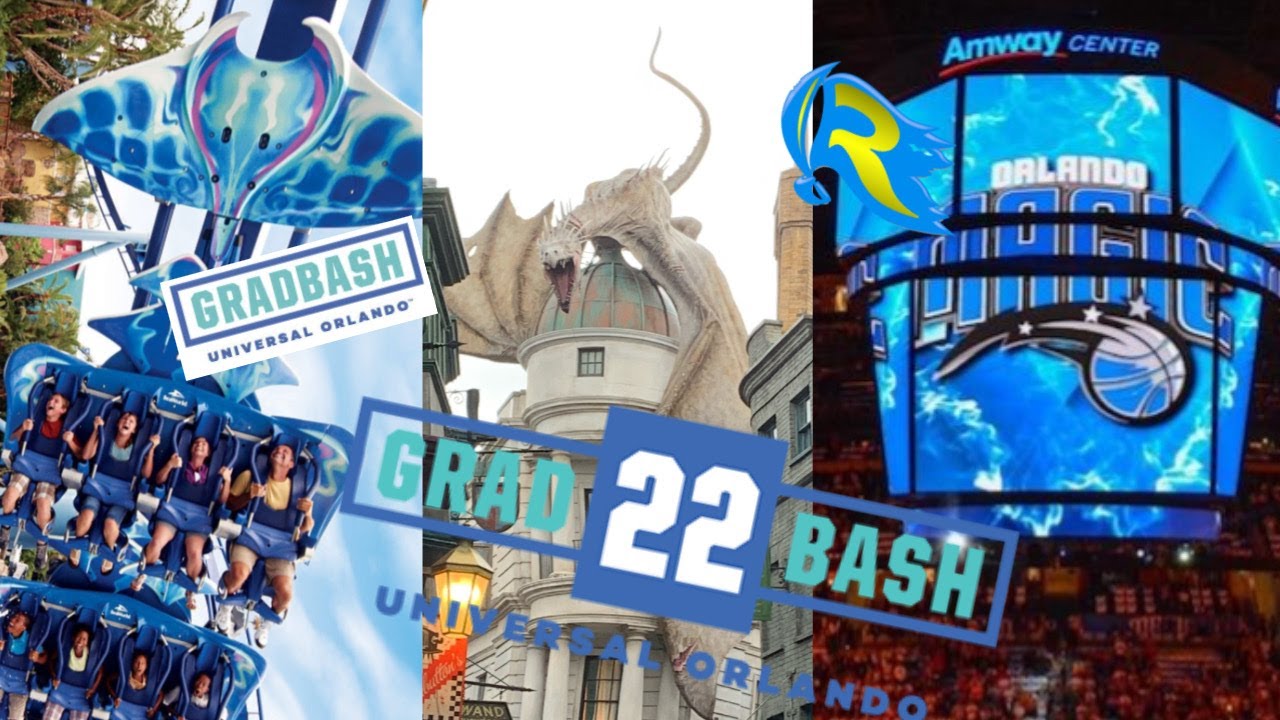 GRAD BASH AT UNIVERSAL ORLANDO | SeaWorld, Orlando Magic game, Universal Studios Trip VLOG