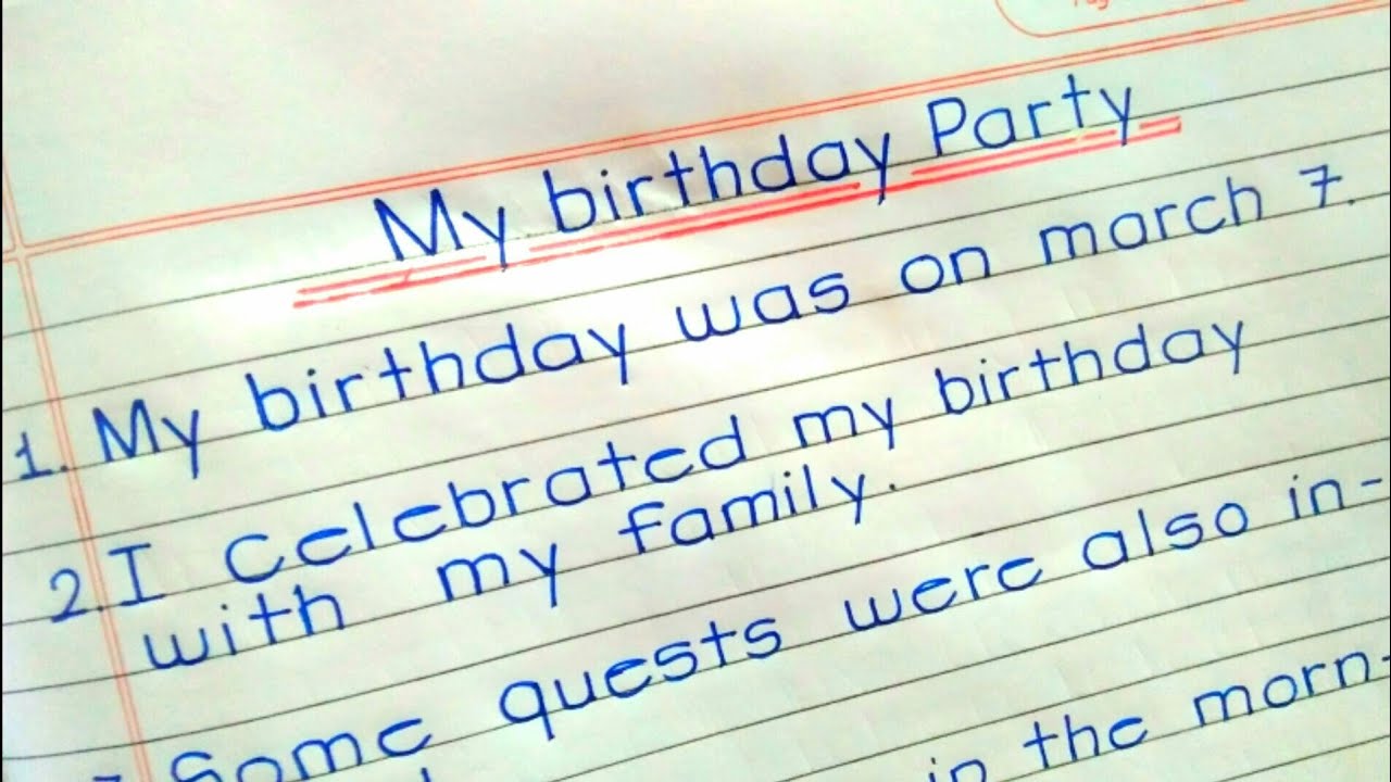 Essay on my birthday party 🎊 // 10 line on my birthday party // Essay