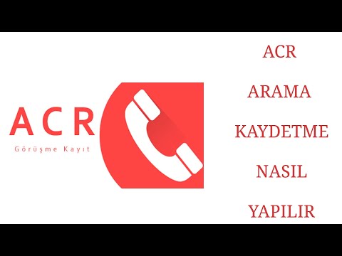 ACR ARAMA KAYDETME VE AYARLARI NASIL YAPILIR