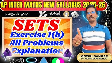 AP Intermediate Maths New Syllabus|| Chapter-1|| Sets|| Exercise 1(b)|| Must Watch Video || #viral