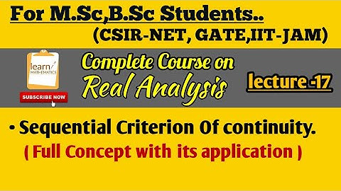 Real Analysis Complete Course 🔥||Lecture-17||