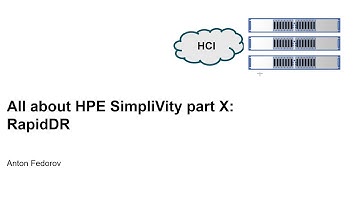 All about HPE Simplivity Part 10: RapidDR